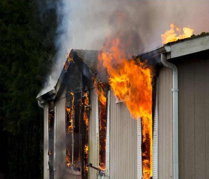 fire damaged home