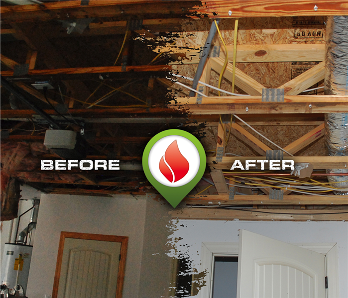 B&A servpro fire damage poster